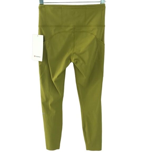 ….Lululemon Fast and Free Tight II 25" Nulux Golden Lime - Picture 8 of 14